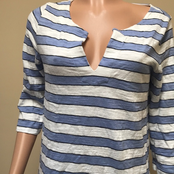 Loft Beach striped tunic swim cover up top. - Picture 2 of 7